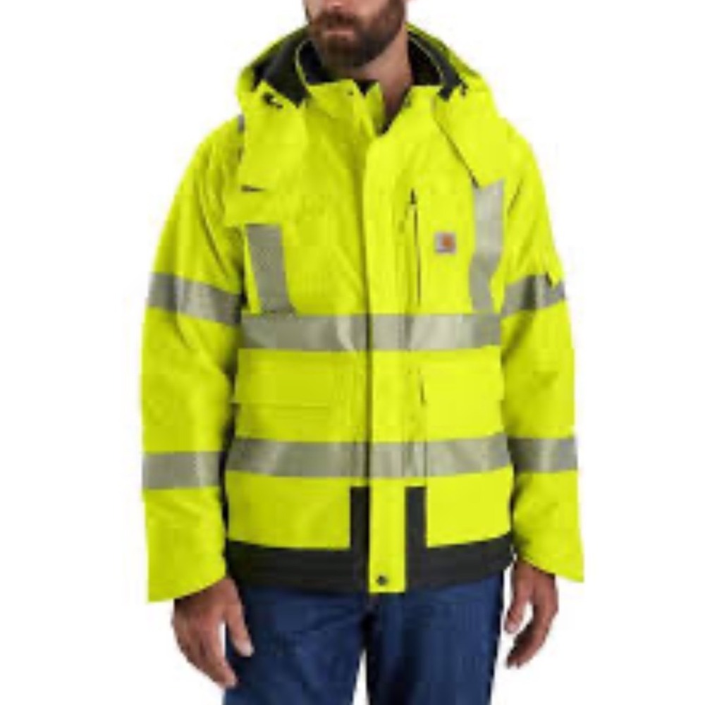 Carhartt High Visibility Sherwood Class 3 Jacket XL Bright Lime Waterproof Work